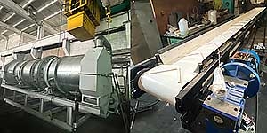 Барабанная сушилка с шевронными транспортерами